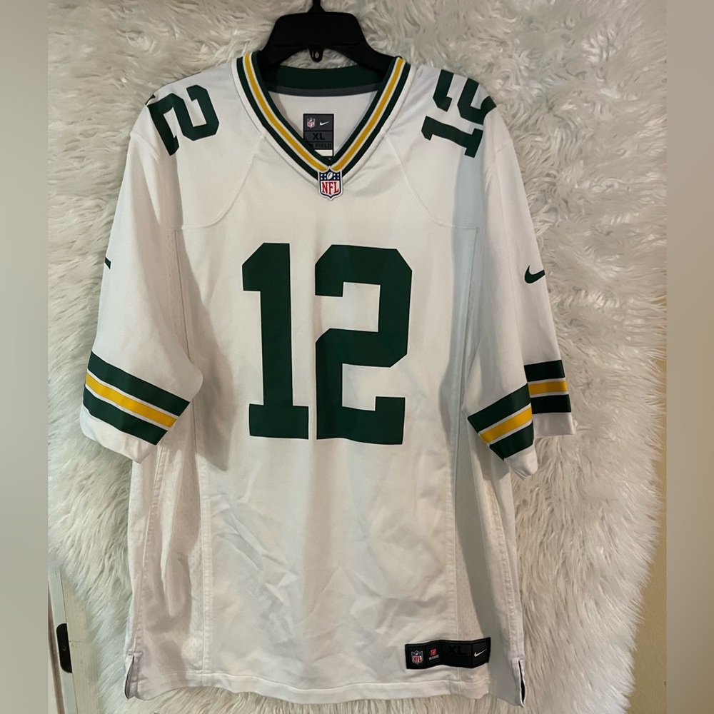 Nike On Field Green Bay Packers Aaron Rodgers #12 Men’s Football Jersey-XL